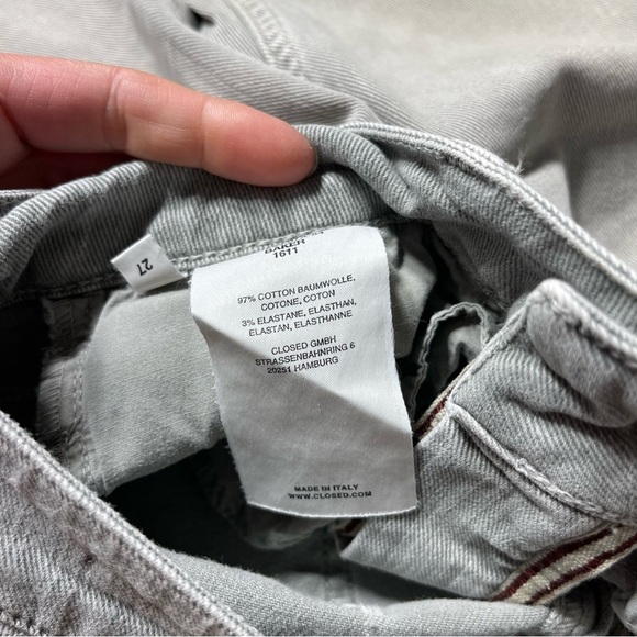 Closed Baker Mid Waist Light Gray Denim Skinny Jeans Women’s Size 27 - Picture 3 of 7